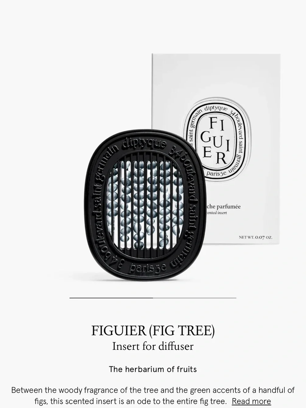 NEW Diptyque Figuier Fig Scented Insert Cartridge 2.1g Sealed
